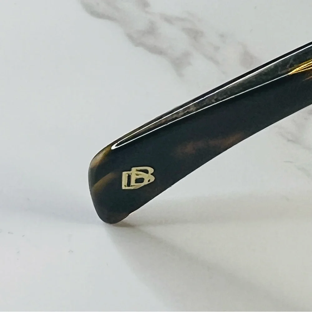 DAVID BECKHAM DB 1006/S Tortoiseshell Sunglasses Green Lenses Made in Italy NWOT